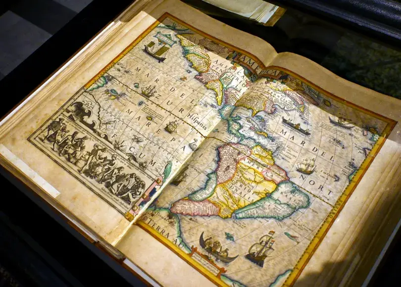 Les atlas Mercator conservés à la bibliothèque Mériadeck, soutenus par La Toque Cuivrée dans le cadre de son mécénat en 2021.